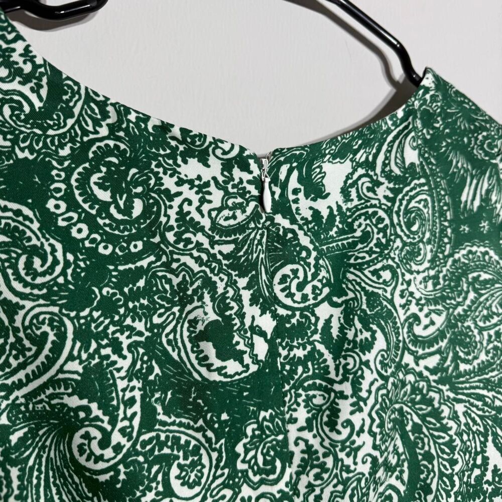 The Limited Green Paisley Dress | Preppy Summer Brunch Graduation | Size 2 - Picture 7 of 9
